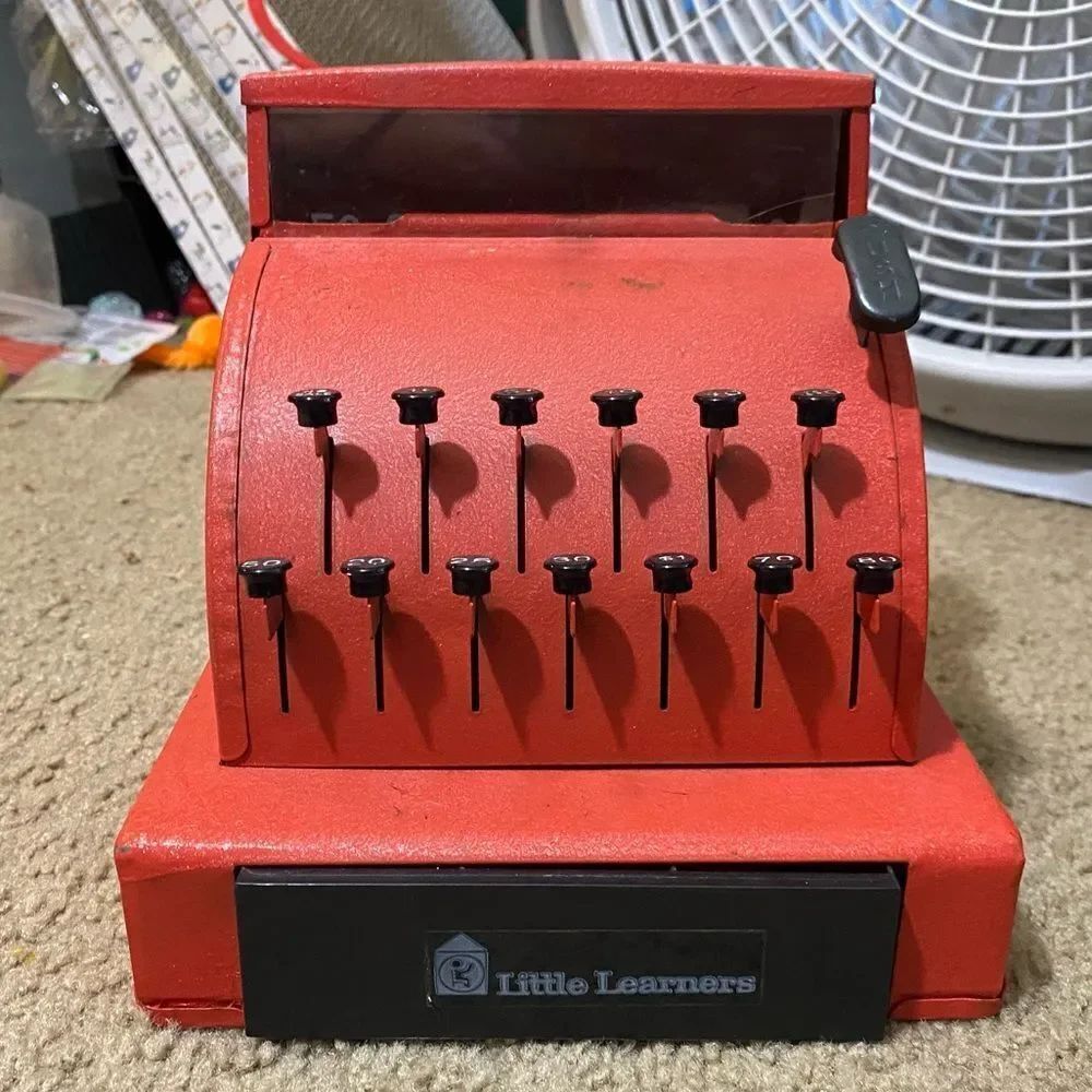Vintage Little Learners Cash Register Replica Toy